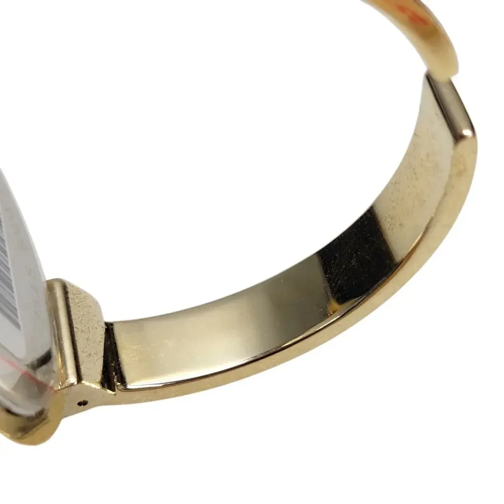 Chicos Portia Watch Womens Gold Tone Openwork Filigree Cuff Bangle New Battery